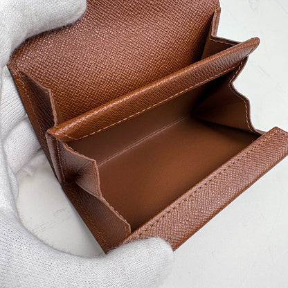 Louis Vuitton Porte-Monnaie Plat Coin Case Monogram Brown — view 5
