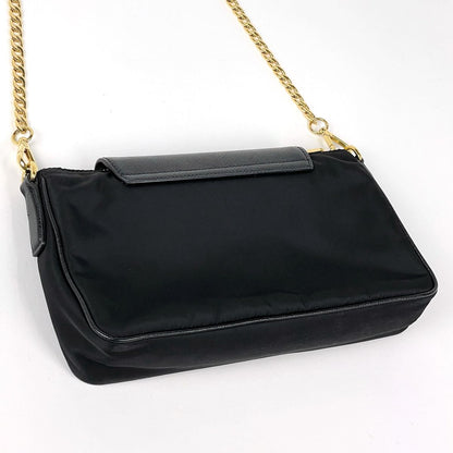 Prada Chain Shoulder Bag Nylon Nero — view 2