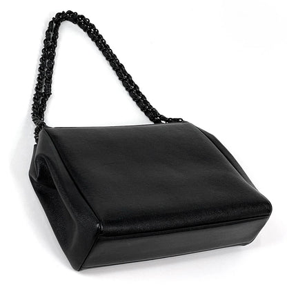 Chanel CC Logo Chain Shoulder Bag Caviar Leather Black — view 2
