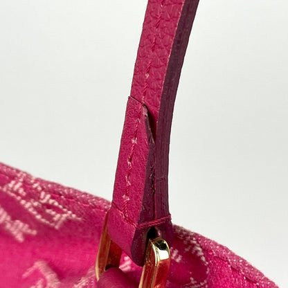Louis Vuitton Noefle MM Shoulder Bag Drawstring Monogram Denim Pink — view 7