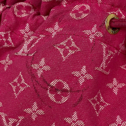 Louis Vuitton Noefle MM Shoulder Bag Drawstring Monogram Denim Pink — view 4