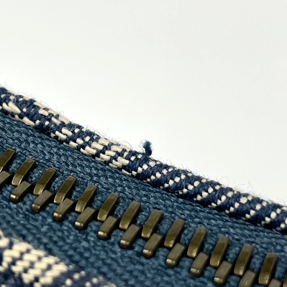 Celine Paris Macadam Shoulder Bag Denim Blue Brown — view 4