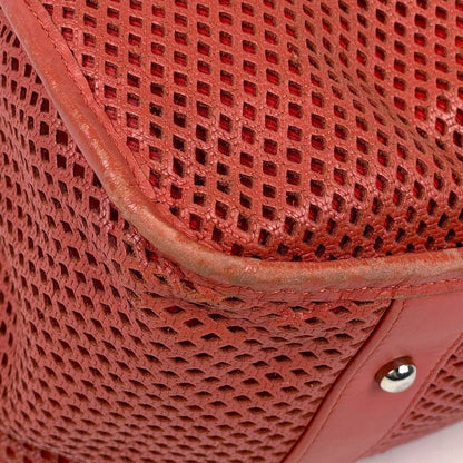 Chanel CC Logo Chain Shoulder Bag French Viera Perforated Leather Orange — view 3