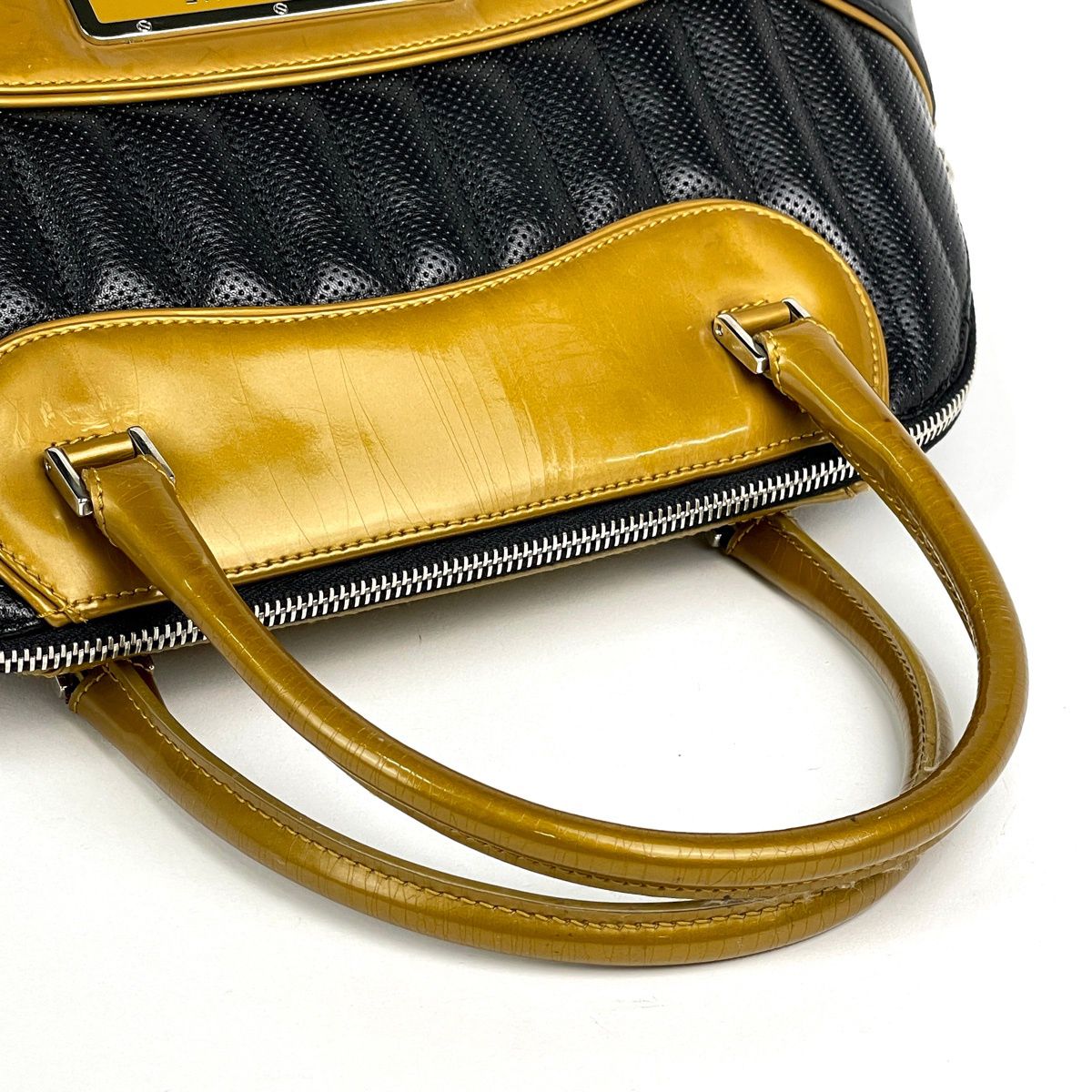 Dior Montenecris Handbag Trailer Leather Black Yellow — view 8
