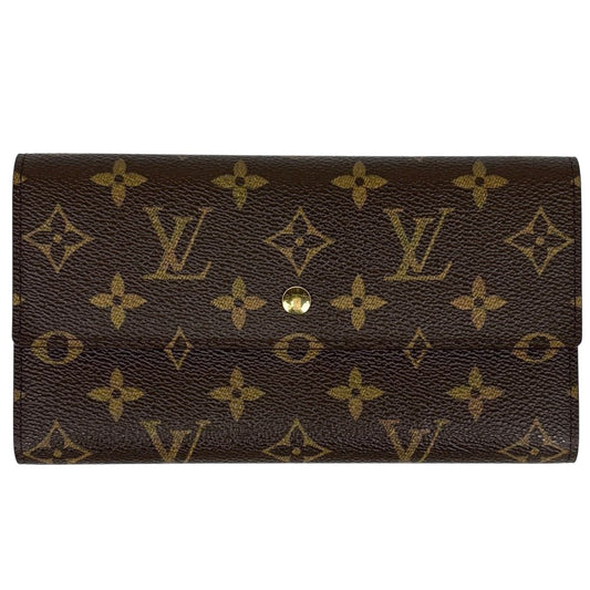 Louis Vuitton Porte Tresor International Trifold Wallet Monogram Brown