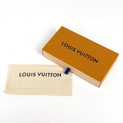 Louis Vuitton Zippy Wallet Zip Around Metallic Monogram Empreinte Navy Blue — view 6