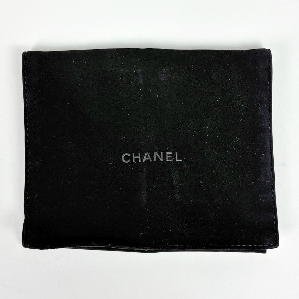 Chanel CC Logo Trifold Wallet Caviar Leather Black — view 7