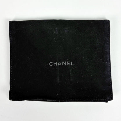 Chanel CC Logo Trifold Wallet Caviar Leather Black — view 7
