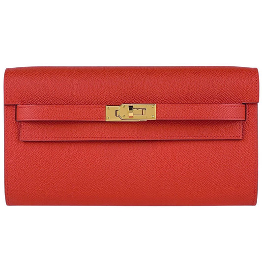 Hermes Kelly to Go 2-Way Shoulder Bag Wallet Veau Epsom Capucines