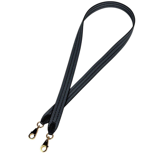 Hermes Bandouliere Sangle Cordage Shoulder Strap Canvas Black Gray