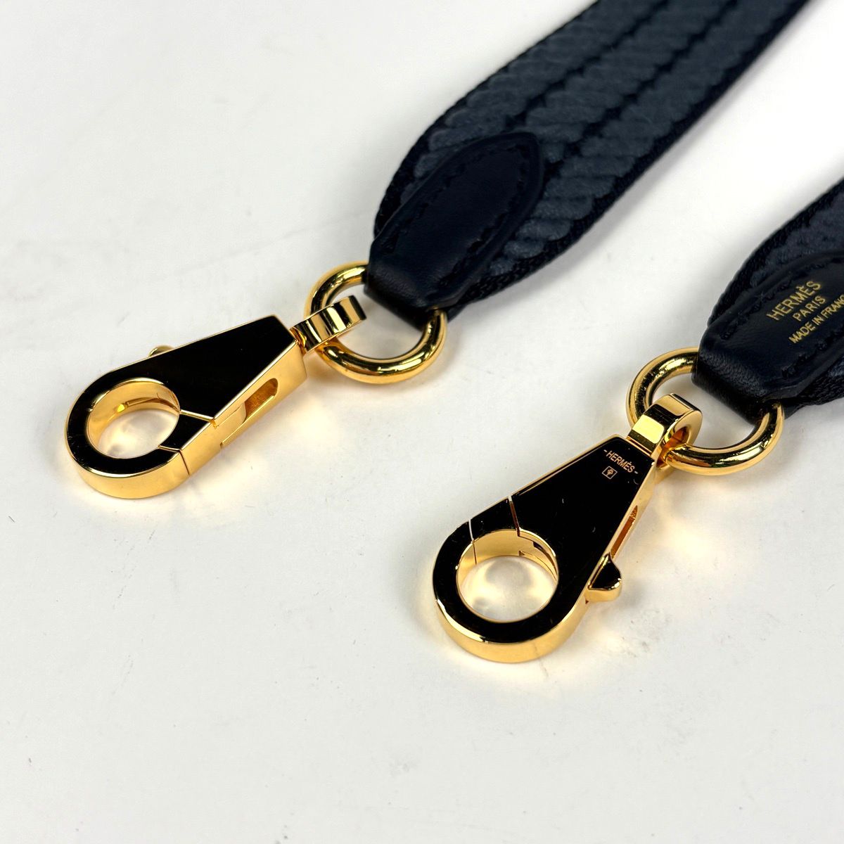 Hermes Bandouliere Sangle Cordage Shoulder Strap Canvas Black Gray — view 2