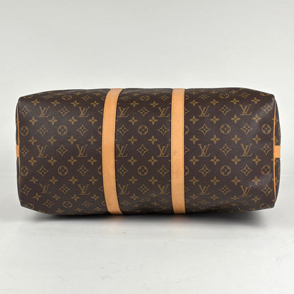 Louis Vuitton Keepall Bandouliere 50 Boston Bag Monogram Brown — view 2