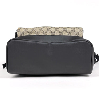 Gucci GG Pattern Backpack Sac Beige Black — view 3