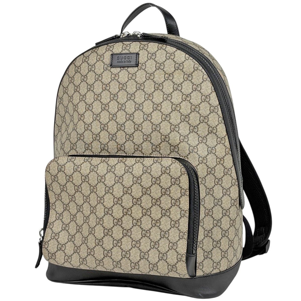 Gucci GG Pattern Backpack Sac Beige Black