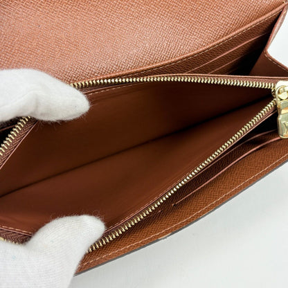 Louis Vuitton Portefeuille Sarah Wallet Monogram Brown — view 6