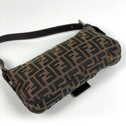 Fendi Zucca Pattern Mamma Baguette Shoulder Bag Canvas Brown — view 2