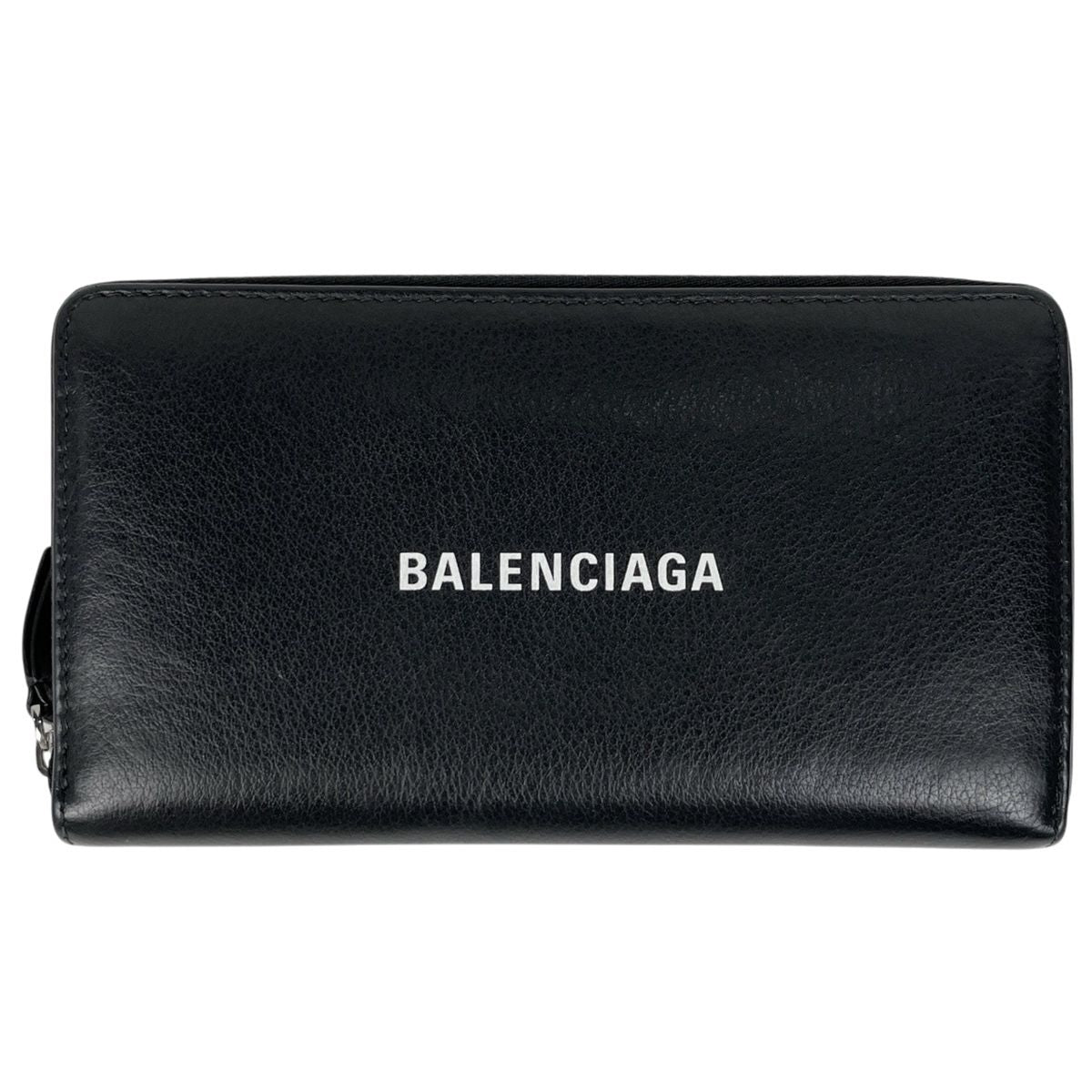Balenciaga Logo Wallet Leather Black