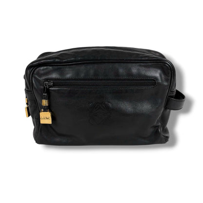 Loewe Anagram Logo Clutch Multi Pouch Black Leather — view 2