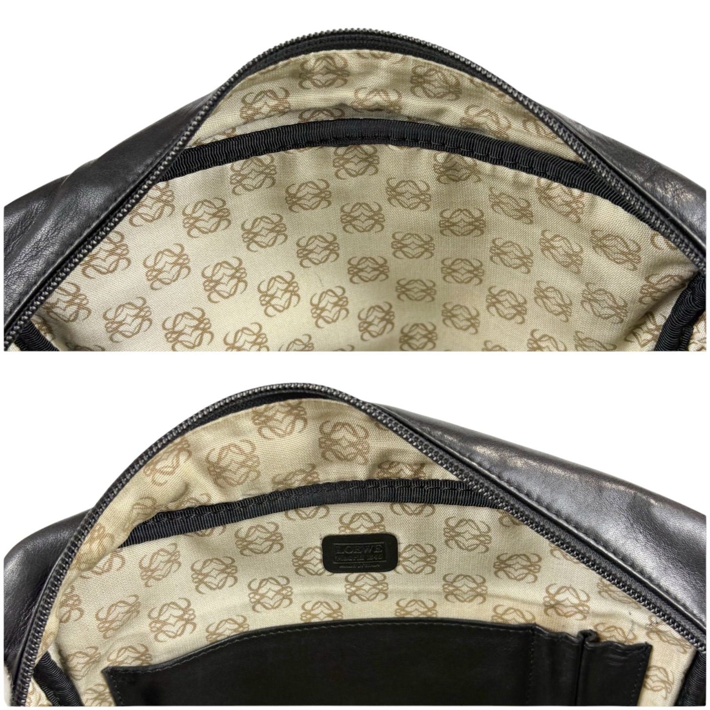 Loewe Anagram Logo Clutch Multi Pouch Black Leather — view 6