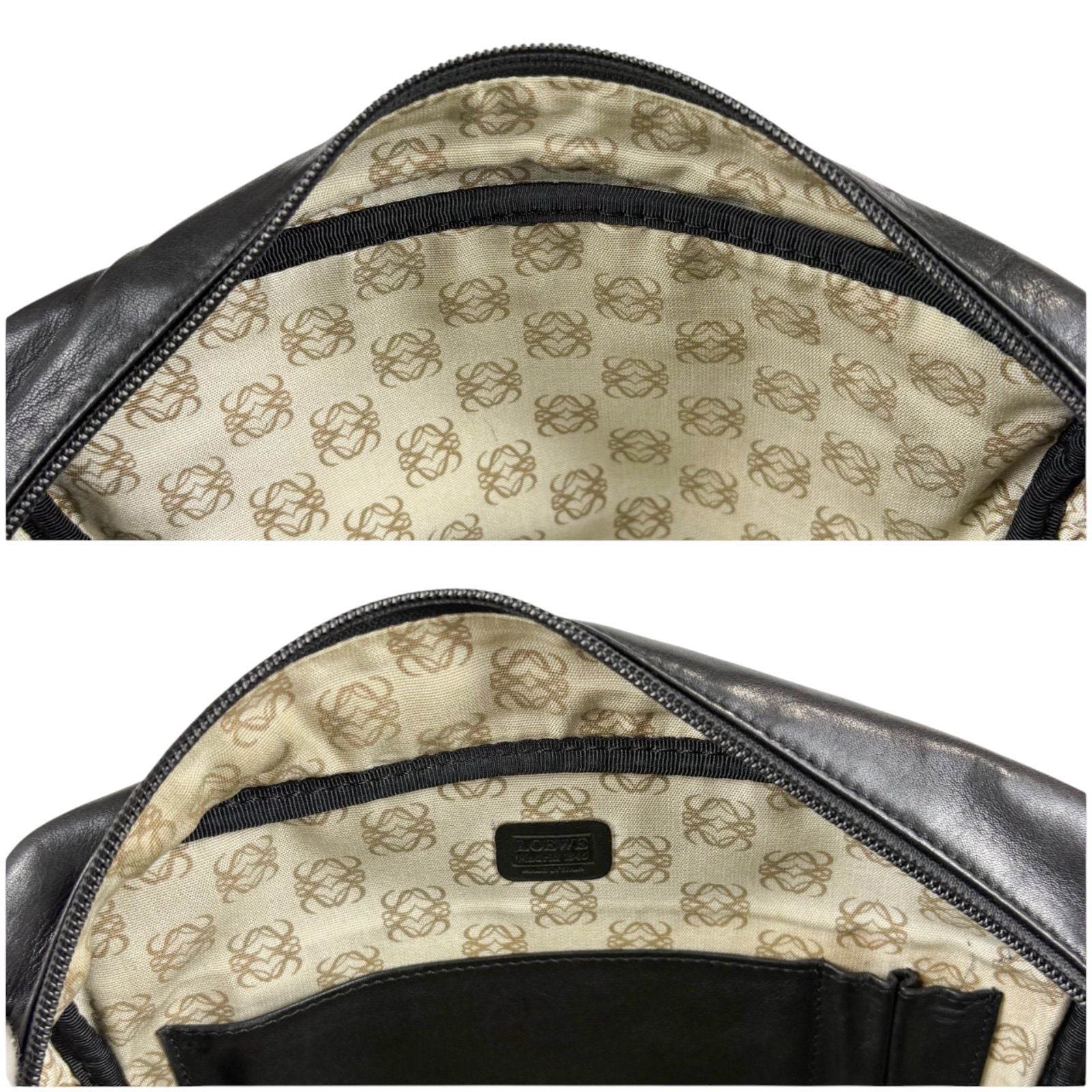 Loewe Anagram Logo Clutch Multi Pouch Black Leather — view 6