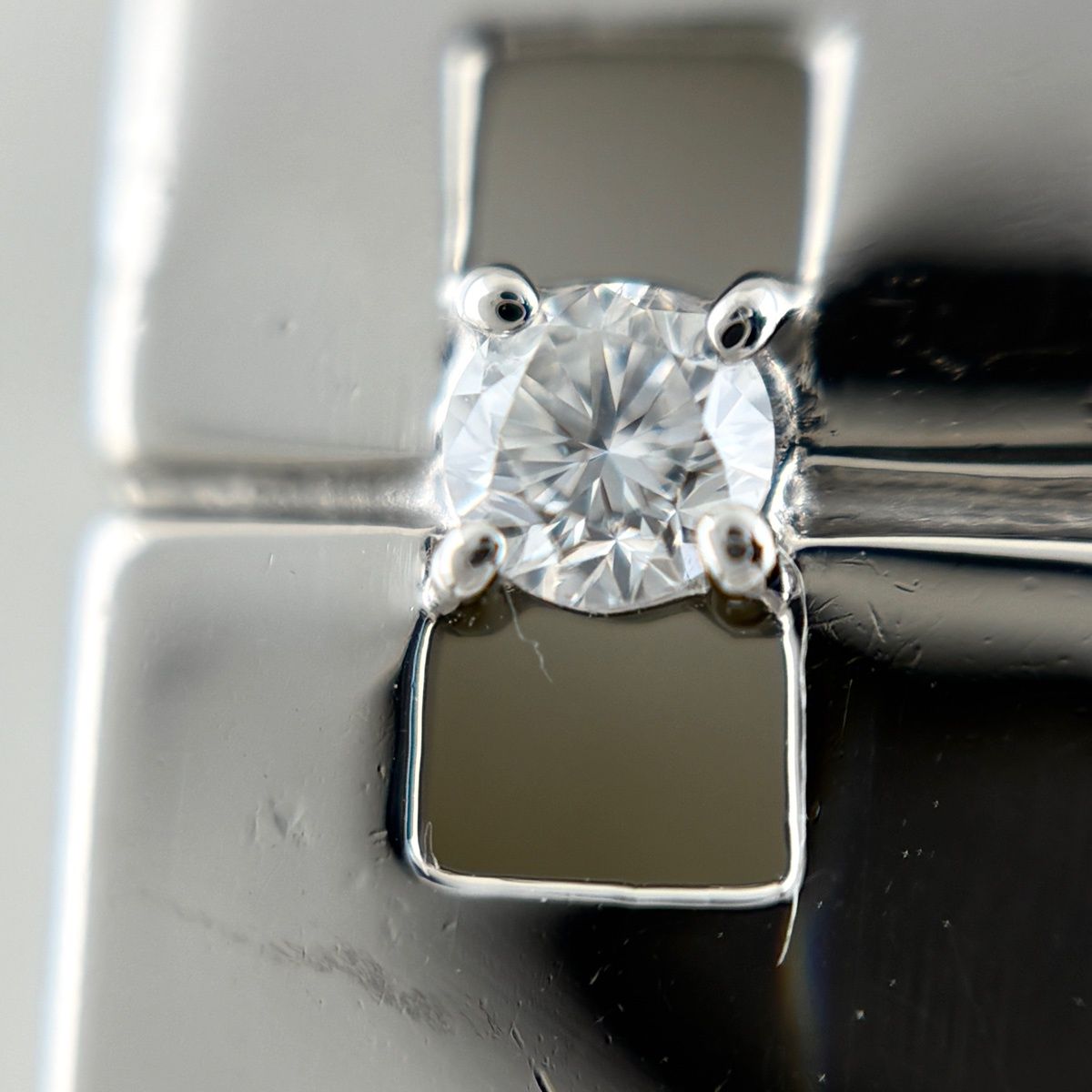 Celine Diamond Necklace Platinum Pendant — view 2
