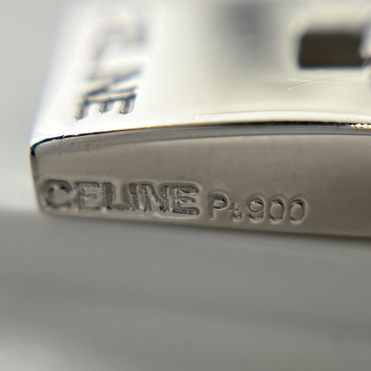 Celine Diamond Necklace Platinum Pendant — view 8