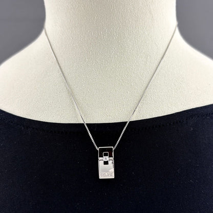 Celine Diamond Necklace Platinum Pendant — view 4