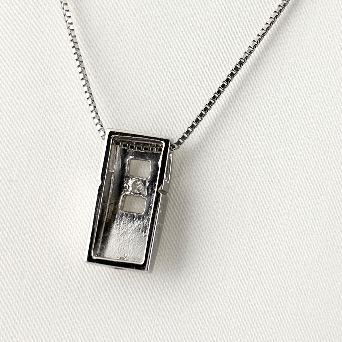Celine Diamond Necklace Platinum Pendant — view 3