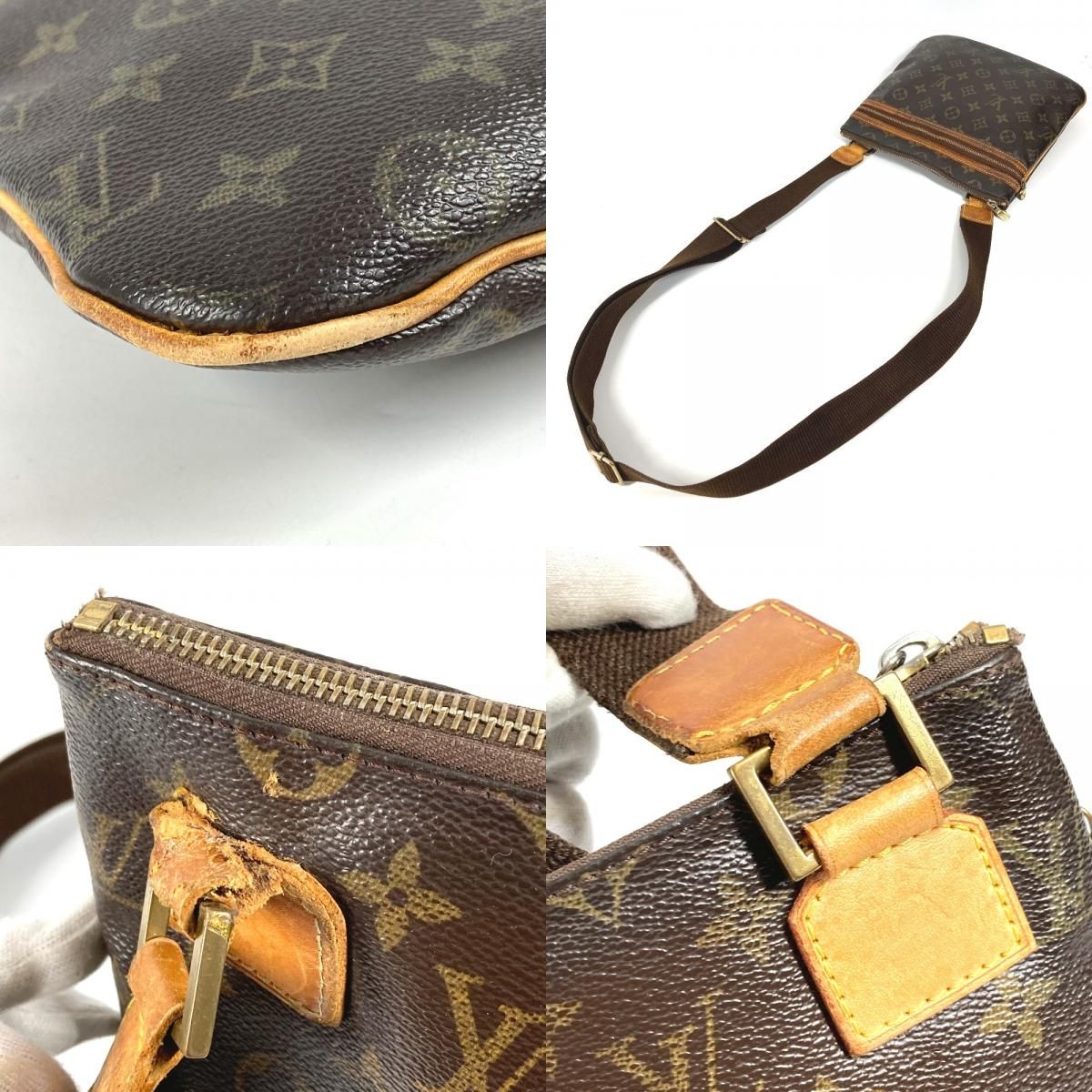 Louis Vuitton Shoulder Bag Pochette Bosphor Monogram Canvas Brown — view 7