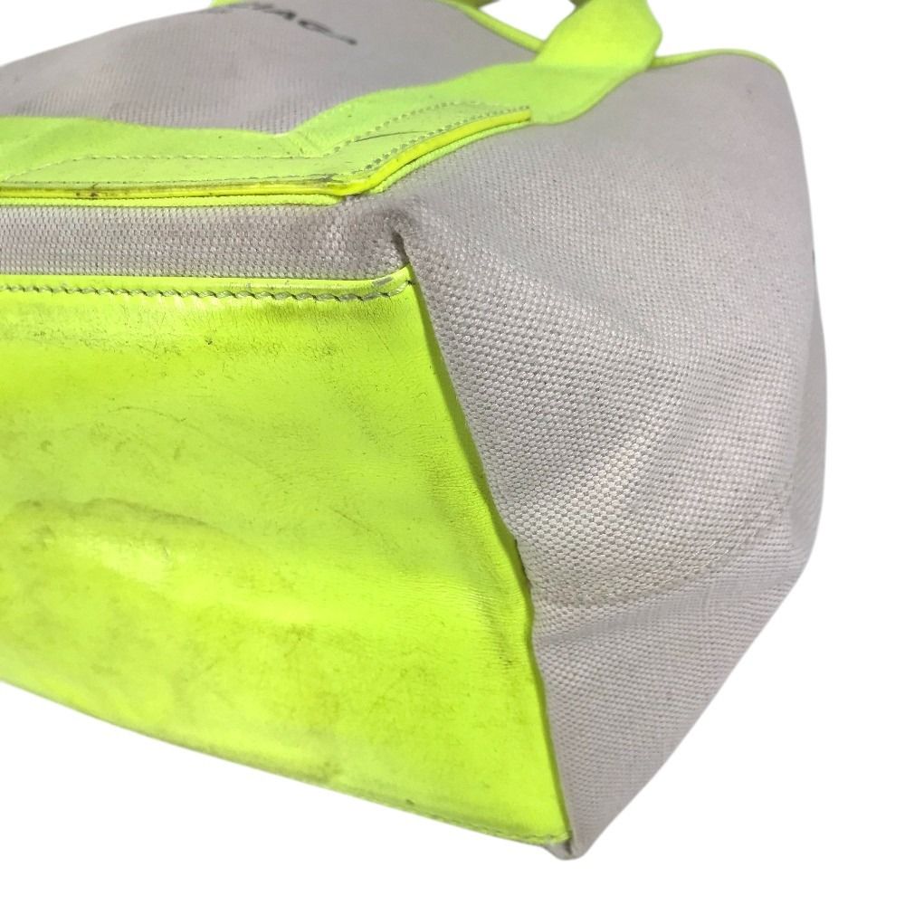 Balenciaga Handbag Navy Cabas S Leather Canvas Yellow — view 6