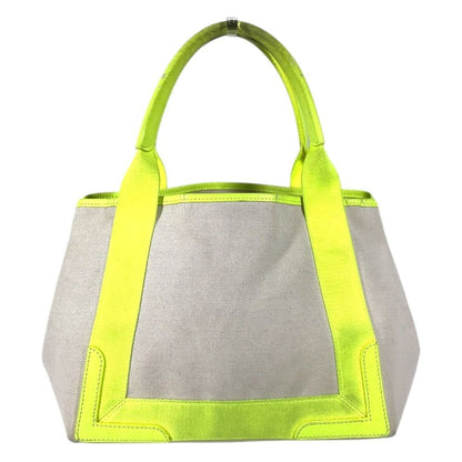 Balenciaga Handbag Navy Cabas S Leather Canvas Yellow — view 2