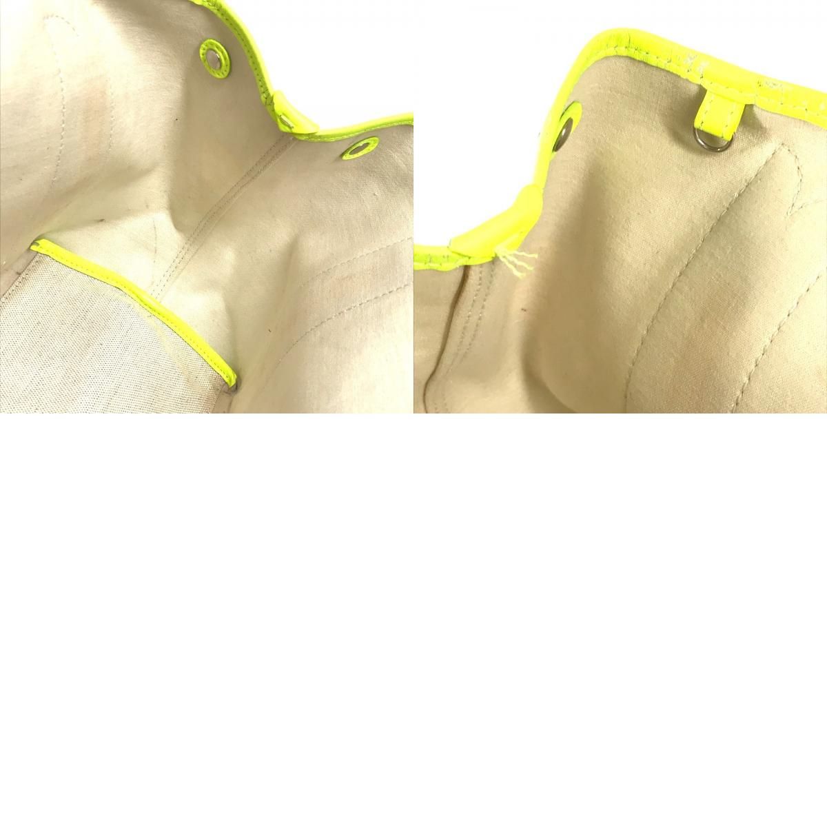 Balenciaga Handbag Navy Cabas S Leather Canvas Yellow — view 9