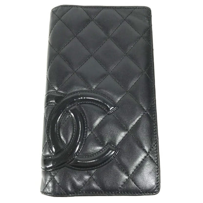 Chanel Wallet CC Logo Leather Black