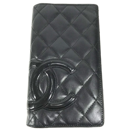 Chanel Wallet CC Logo Leather Black
