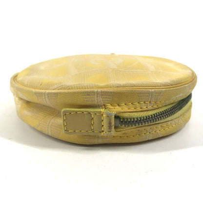 Chanel Makeup Pouch CC Logo Nylon Yellow — view 5