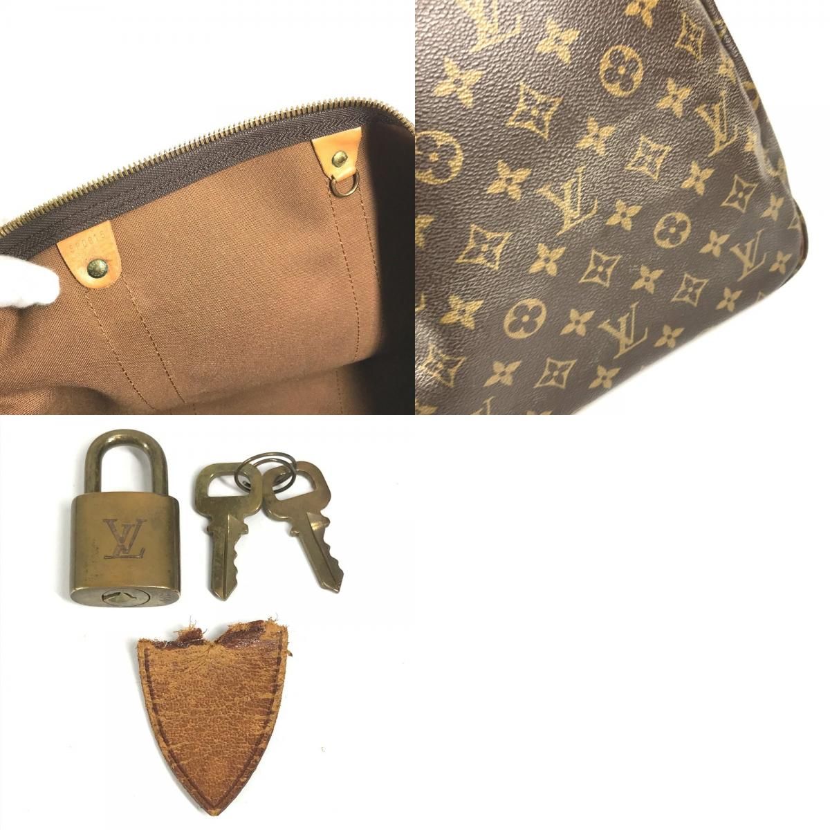 Louis Vuitton Boston Bag Keepall 55 Monogram Canvas Brown — view 9