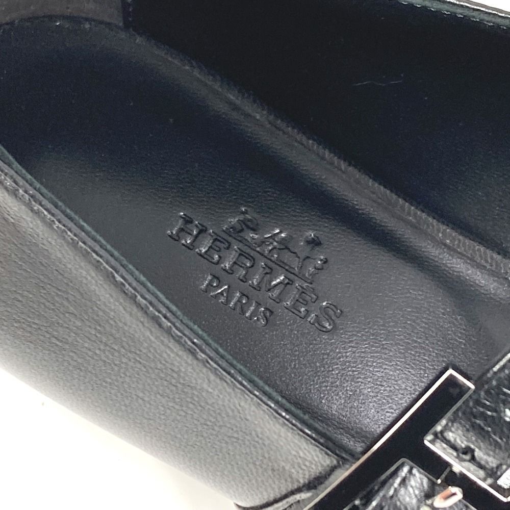 Hermes Leather Shoes Jane Black — view 6