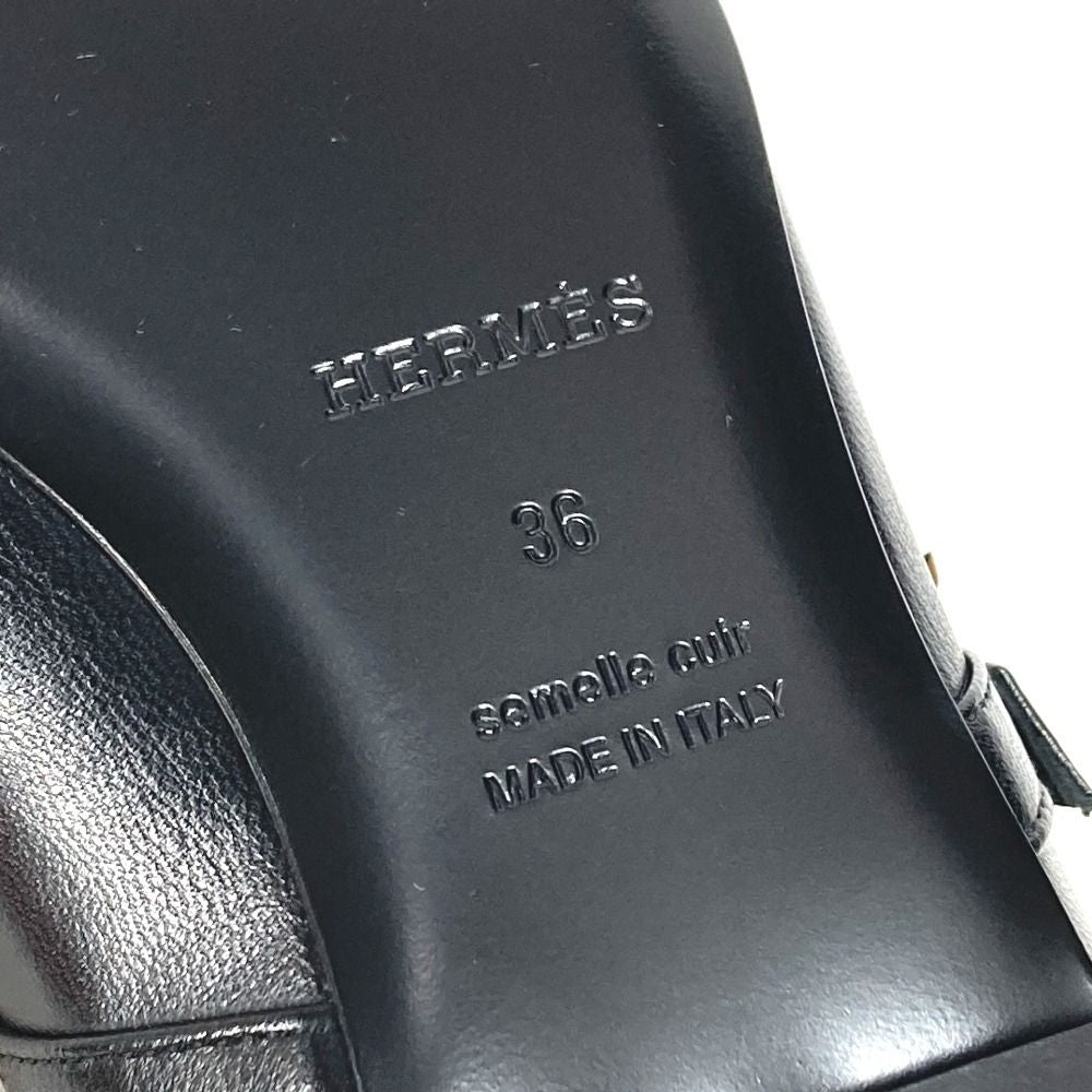 Hermes Leather Shoes Jane Black — view 7