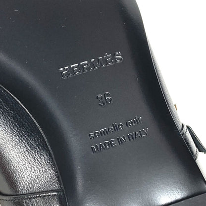 Hermes Leather Shoes Jane Black — view 7