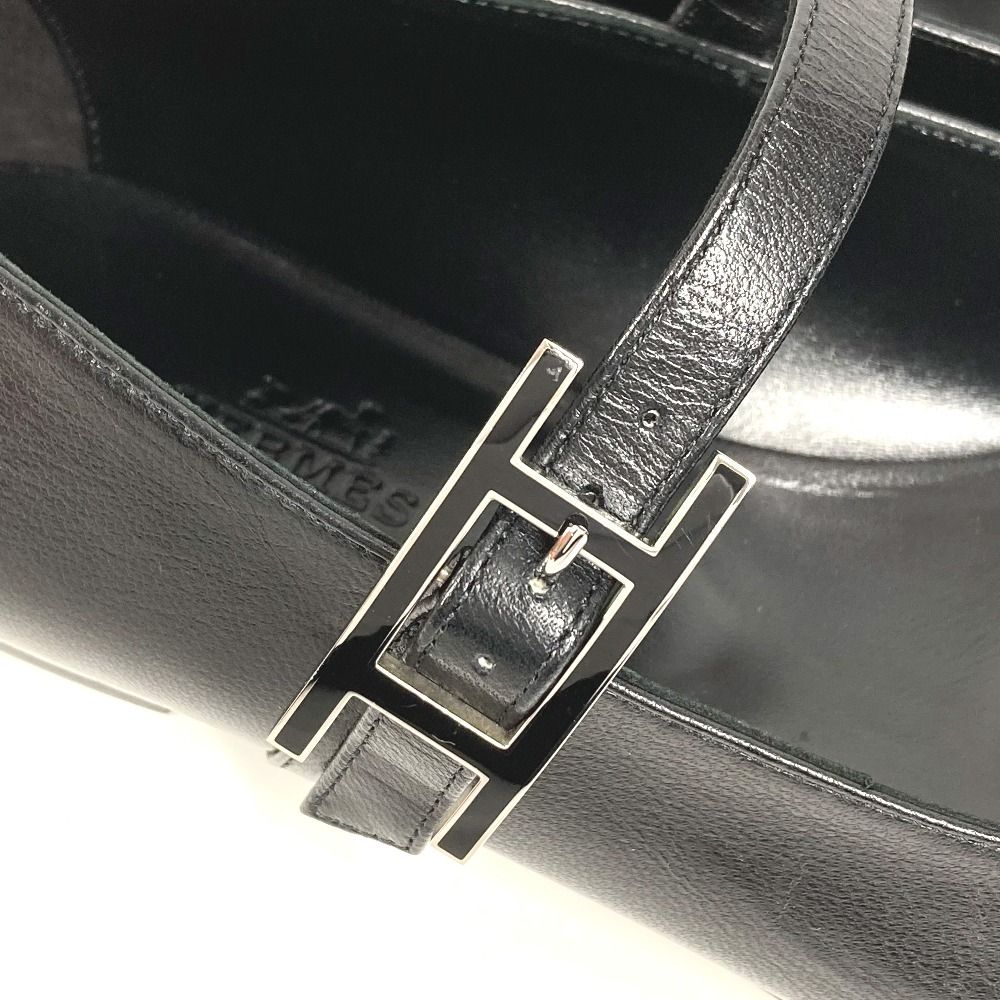 Hermes Leather Shoes Jane Black — view 5
