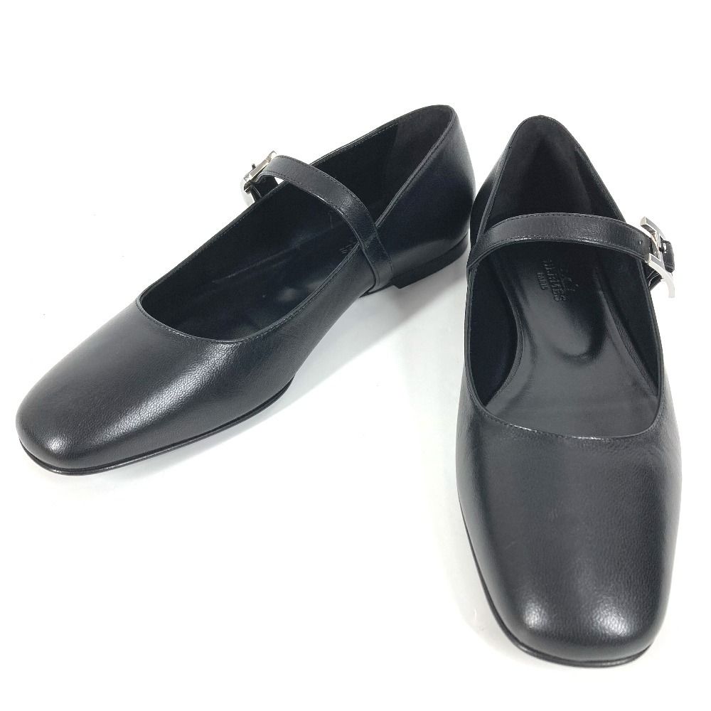 Hermes Leather Shoes Jane Black