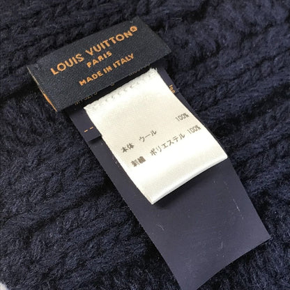 Louis Vuitton Scarf Only LV Mini Cable Wool Navy — view 8