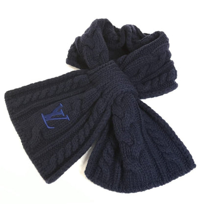 Louis Vuitton Scarf Only LV Mini Cable Wool Navy