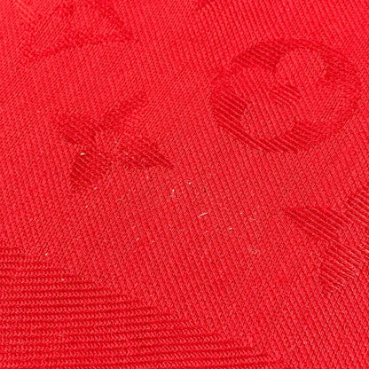Louis Vuitton Shawl Large Wool Red Scarf — view 5