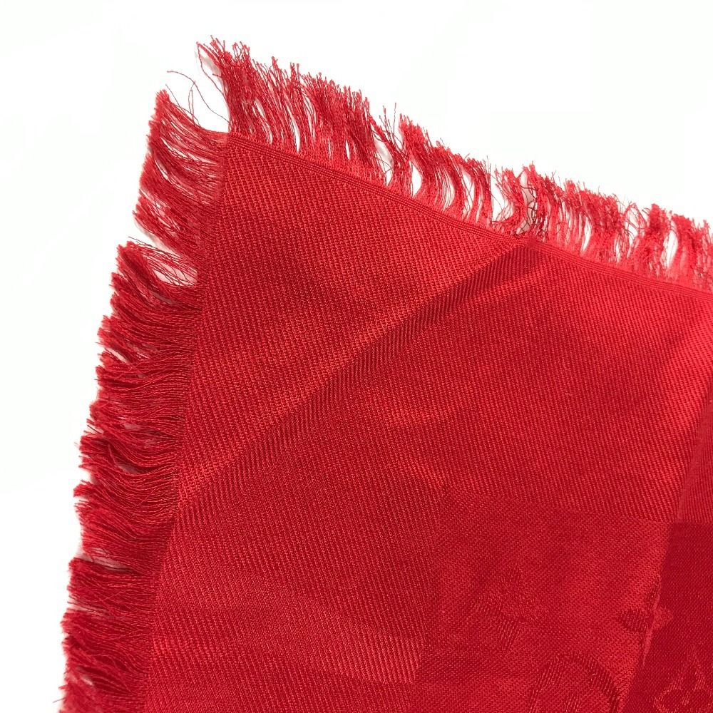 Louis Vuitton Shawl Large Wool Red Scarf — view 6