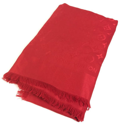 Louis Vuitton Shawl Large Wool Red Scarf
