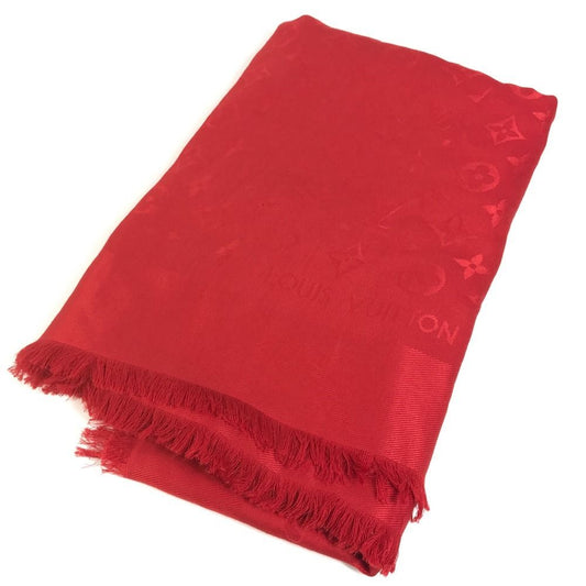 Louis Vuitton Shawl Large Wool Red Scarf