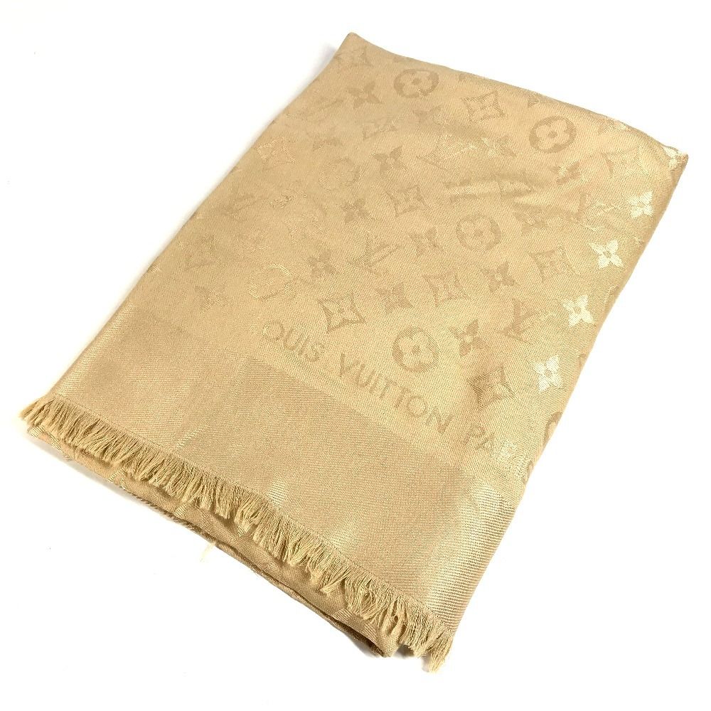 Louis Vuitton Shawl Large Wool Beige Scarf