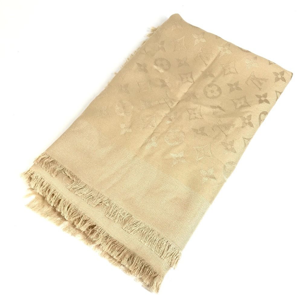 Louis Vuitton Shawl Large Wool Beige Scarf — view 2