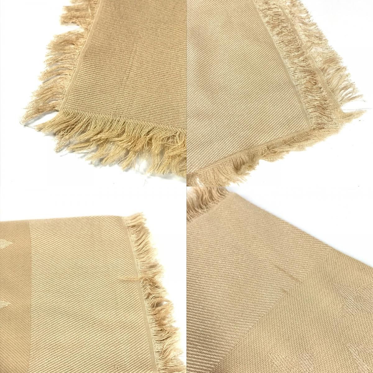 Louis Vuitton Shawl Large Wool Beige Scarf — view 7